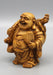 Brown Laughing Buddha with Fan Resin Statue - nepacrafts