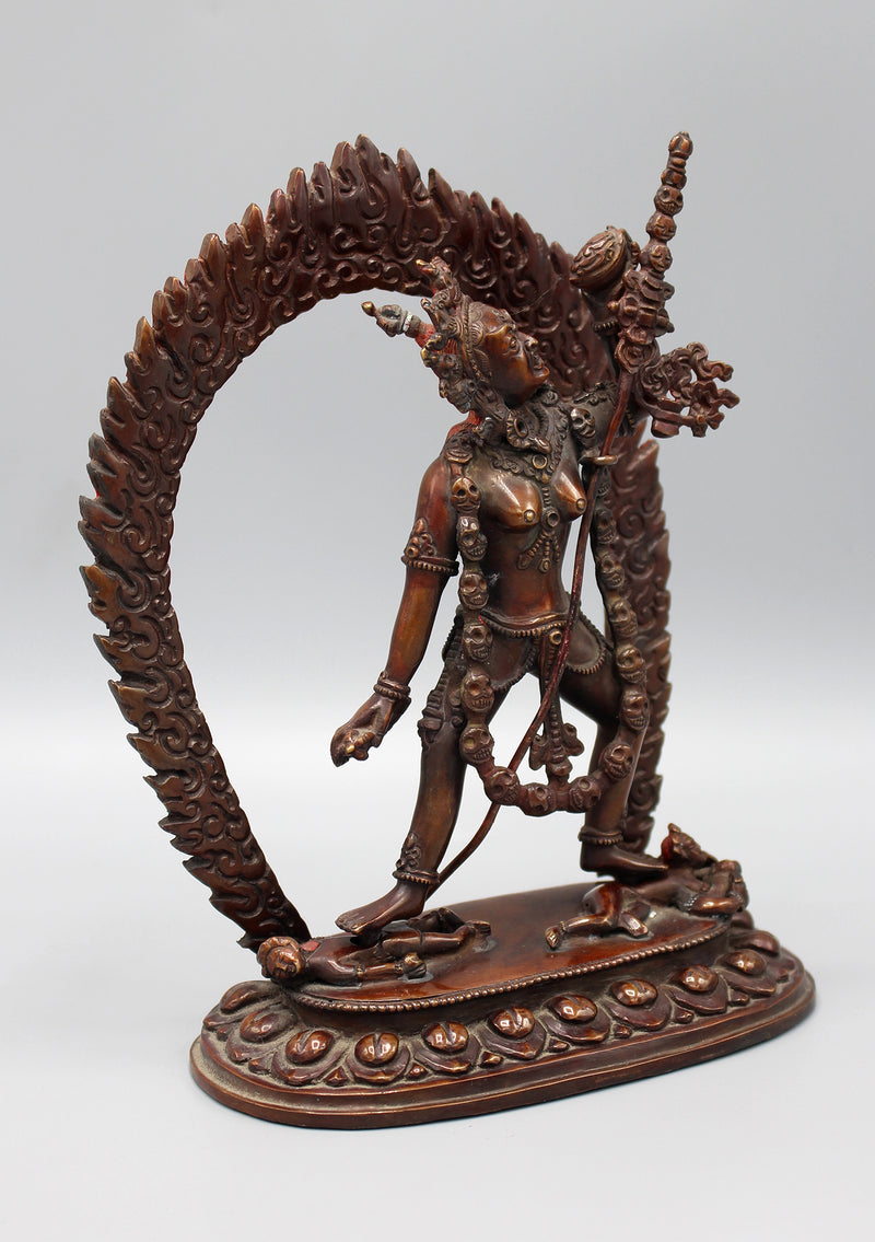 Copper Oxidized Wrathful Vajrajogini Statue