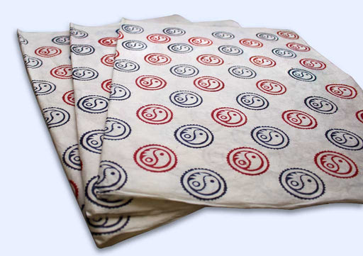 Ying Yang Printed Lokta Paper Gift Wrapping Sheets - nepacrafts