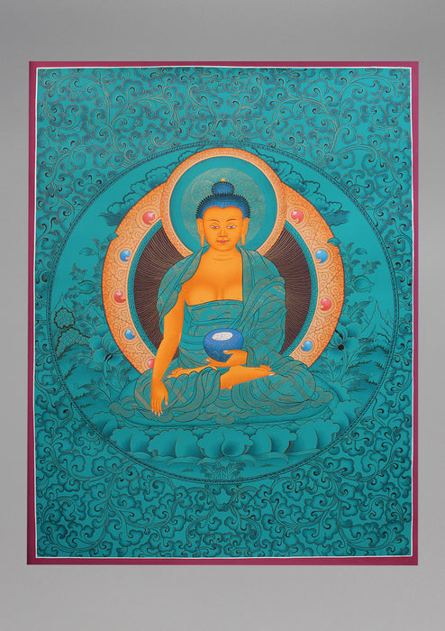 Magnificent Shakyamuni Buddha Thangka Painting