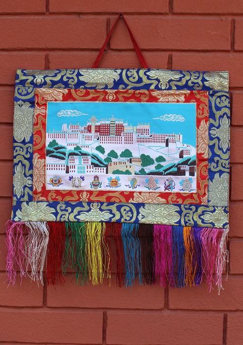 Potala Palace Embroidery Thangka Wall Hanging