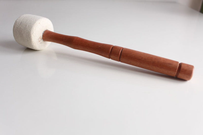 Set of 4 Various Sized White Felt Drum Sticks