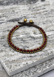 Glass Beads Brass Bell Fashionable Anklet - nepacrafts