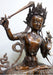Expressive 25"High Handcarved Copper Manjushree Statue - nepacrafts