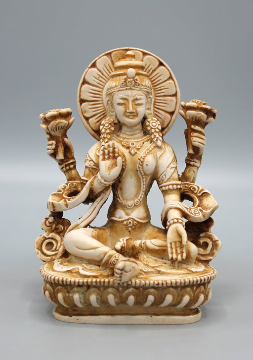 Hindu Goddess Laxmi Resin Statue - nepacrafts