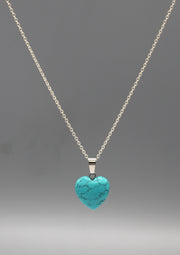Turquoise Heart Shape Love Pendant - nepacrafts
