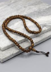 Brown 108 Beads Prayer Mala for Meditation - nepacrafts