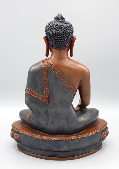 Copper Oxidized Shakyamuni Buddha Statue - nepacrafts