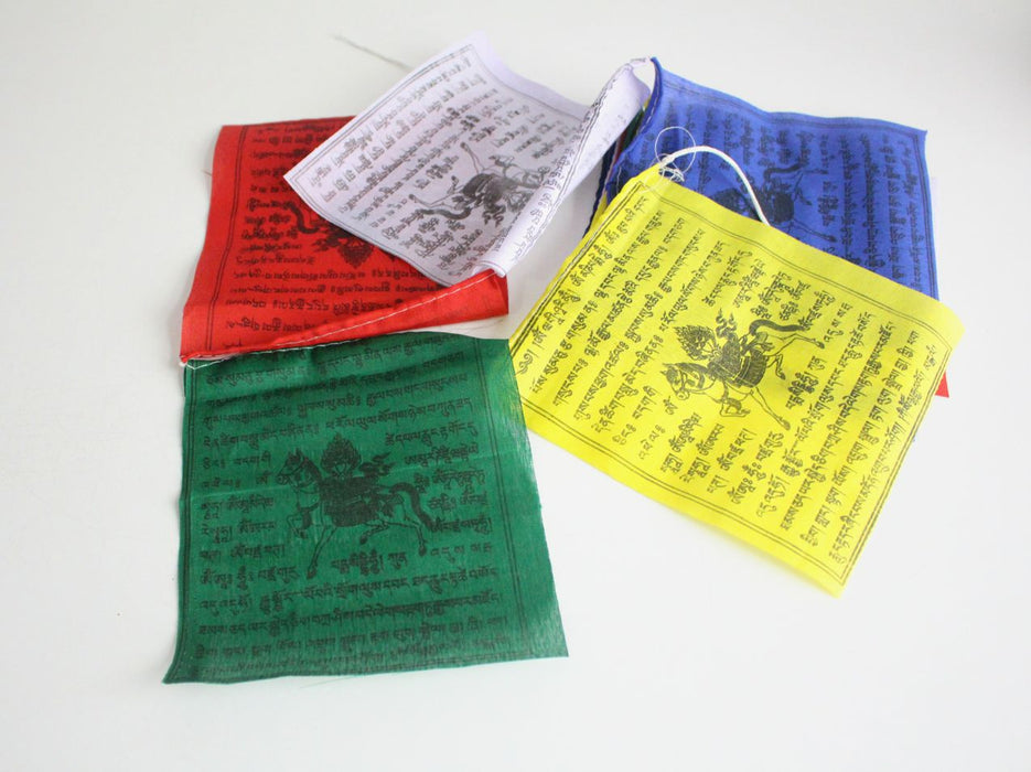 Five Rolls of Traditional Tibetan Windhorse Prayer Flags - nepacrafts