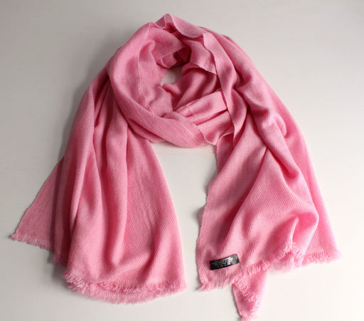 Pure Pashmina Shawl-Rose Pink - nepacrafts
