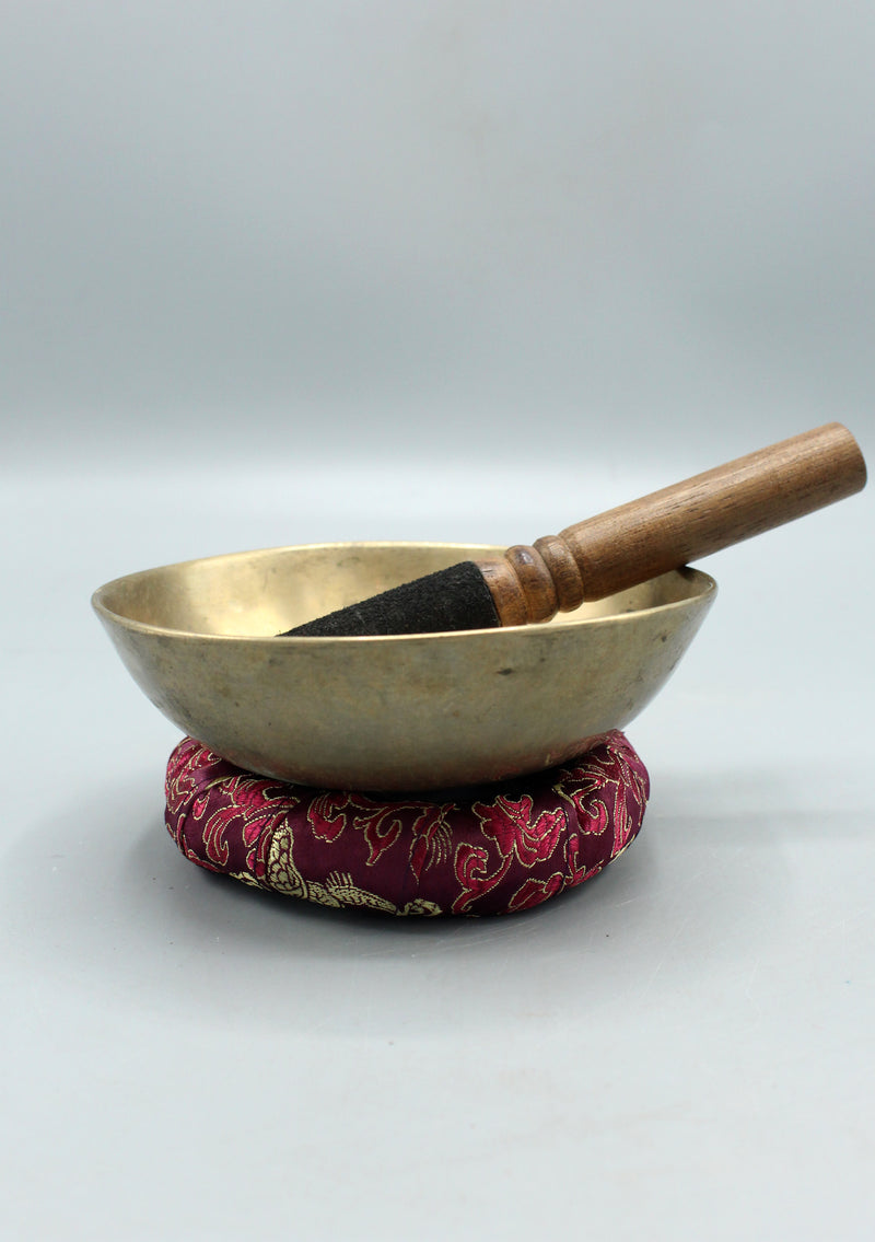 Healing ManiPuri Tibetan Flat Singing Bowl