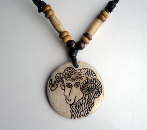 Handcrafted Bone Pendants Necklace-Capricorn - nepacrafts