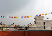 Swayambhunath Stupa Printed Mini Lokta Paper Prayer Flags - nepacrafts