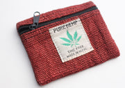 Natural and Eco Friendly Hemp Coin Zipper Pouch, Earthy Hemp Coin Purse - nepacrafts