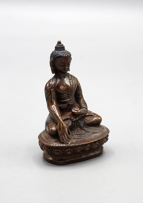 Copper Oxidized Shakyamuni Buddha Statue 3"