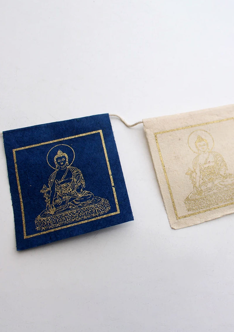 Lokta Paper Medicine Buddha Mini Prayer Flags