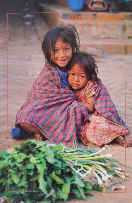 A Sister's Love-Nepal Postcard - nepacrafts