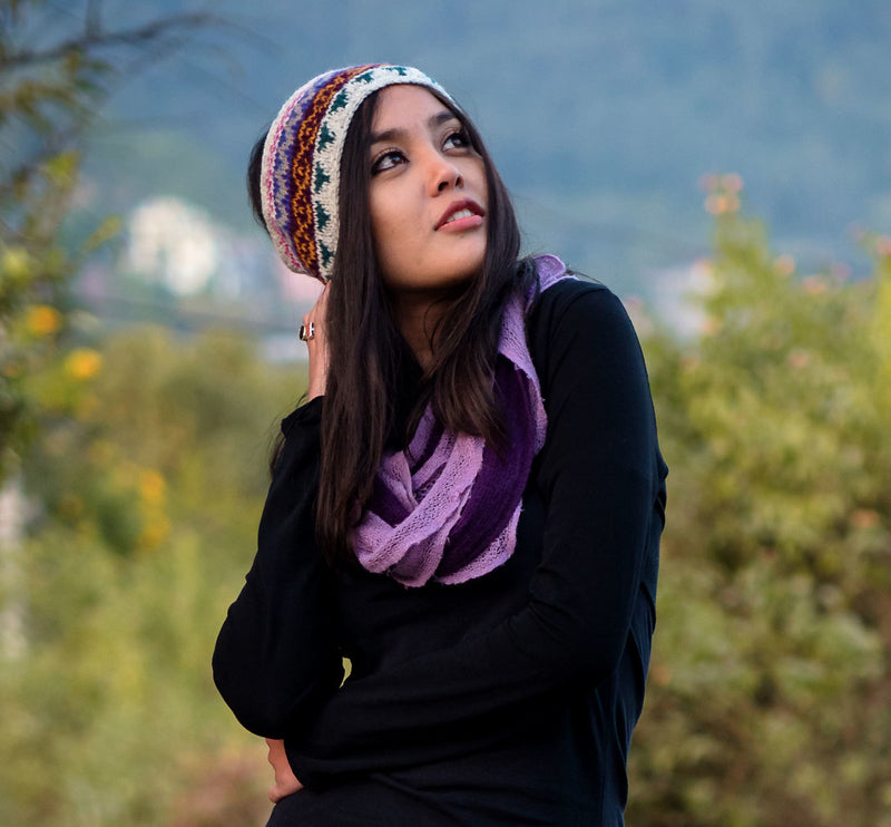 White Pink Multicolor Winter Sherpa Head Band
