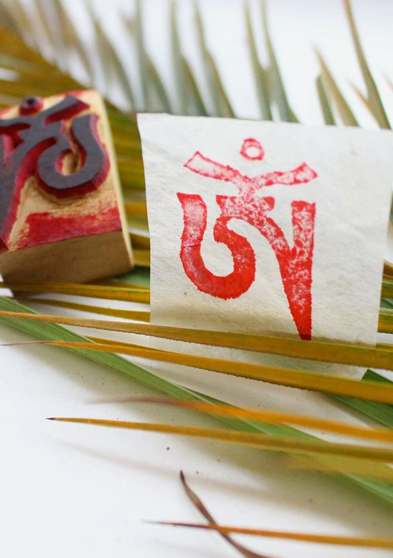 Tibetan Om Wooden Stamp