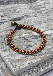 Glass Beads Brass Bell Fashionable Anklet - nepacrafts