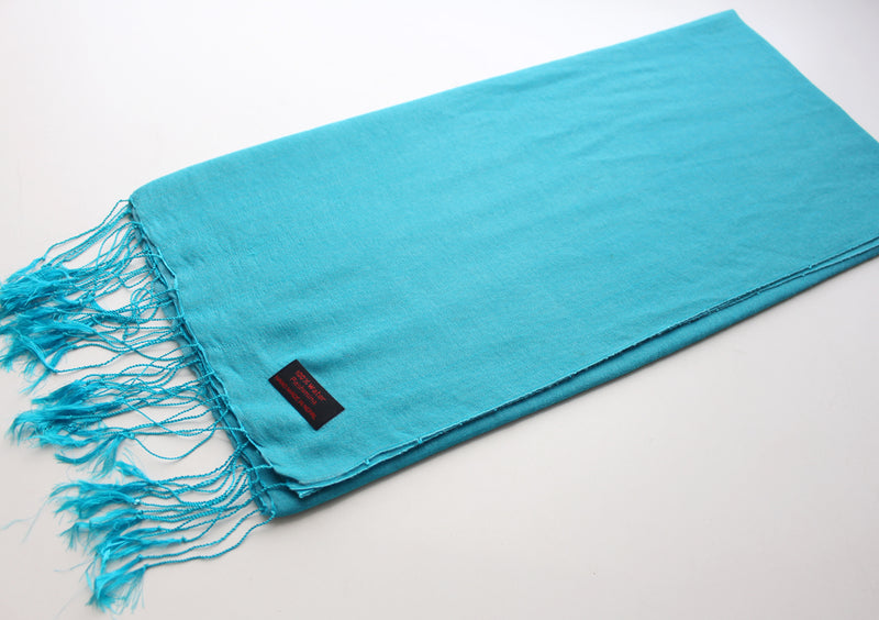 Turquoise Water Pashmina Shawl - nepacrafts