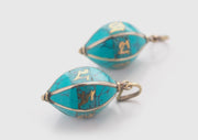 Turquoise Inlaid Om Mani Mantra Pendant - nepacrafts