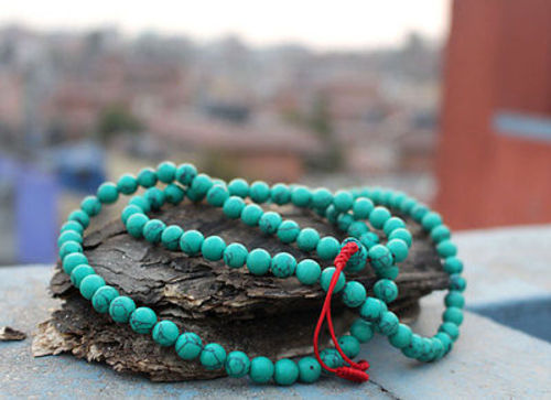 Faux Turquoise Tibetan Prayer Mala