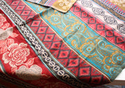 Beautiful Red Rose Printed Handloomed Yak Wool Shawl - nepacrafts