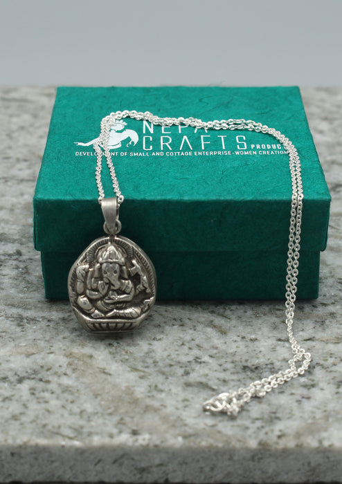 Sterling Silver 925 Ganesha Pendant