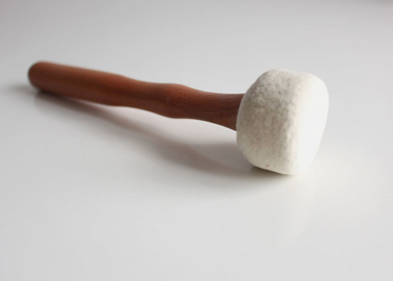 Set of 4 Various Sized White Felt Drum Sticks