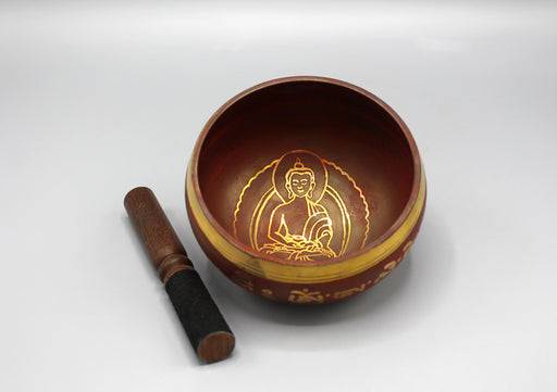 Hand Painted Amitabh Buddha Singing Bowl - nepacrafts