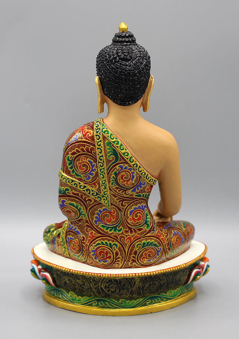 Uniquely Hand painted Shakyamuni Buddha Statue