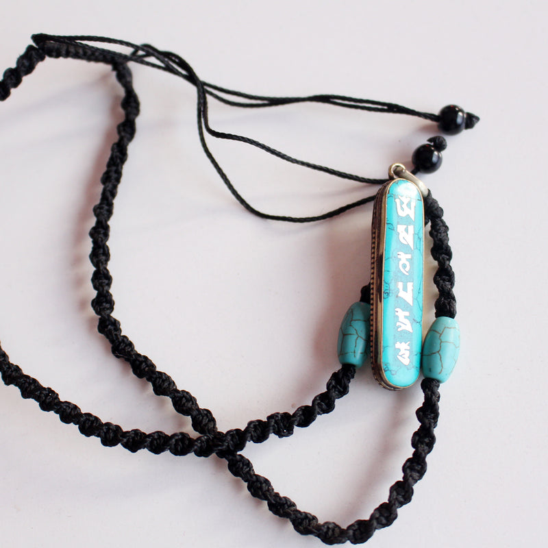 Om Mani Turquoise Pendant - nepacrafts