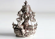 Silver Sterling Green Tara Statue, 9cm MST369 - nepacrafts