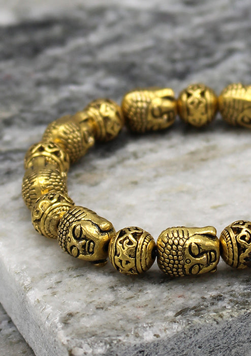 Brass Buddha Head Fine Carving Bracelet - nepacrafts