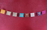 Lucky Symbols Lokta Paper Mini Prayer Flags - nepacrafts