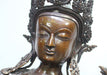 Expressive 25"High Handcarved Copper Manjushree Statue - nepacrafts