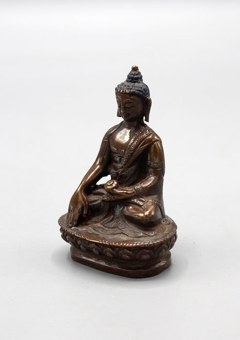 Copper Oxidized Shakyamuni Buddha Statue 3"
