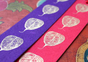 Leaf Lokta Paper Bookmark with Charm Tassel - nepacrafts