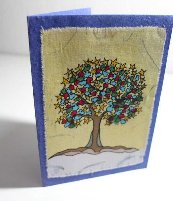 Fair Trade Batik Tree Greeting Cards