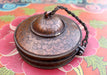 Tibetan 8 Auspicious Symbol Carved Meditation Tingsha/Cymbals with Copper Cover - nepacrafts