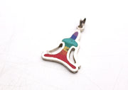 7 Chakra Meditating Buddha White Metal Pendant - nepacrafts