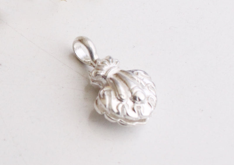 Fire Carved Buddhist Prayer Mala Bhum Counter Clip 925 Silver Sterling - nepacrafts