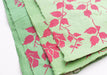 Pink Rose and Leaf Printed Green Gift Wrapping Paper - nepacrafts