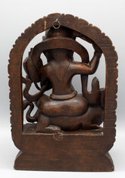 Manjushree Wooden Carving Wall Hanging Frame - nepacrafts