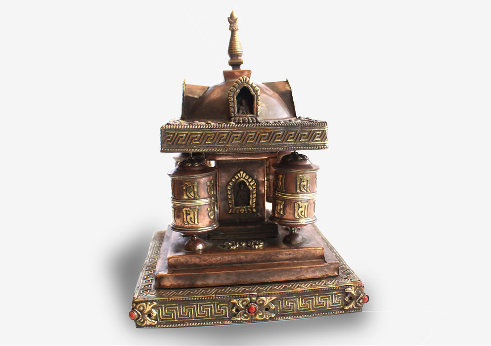 One of a Kind 4 in 1 Prayer Wheel Stupa Chorten - nepacrafts