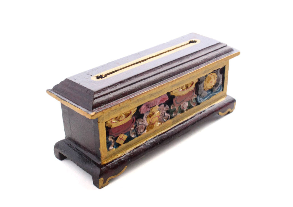 Mini Astamangal Wooden Incense Burner Box - nepacrafts