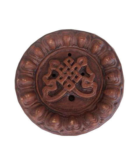 Auspicious Symbol Clay Incense Burner - nepacrafts