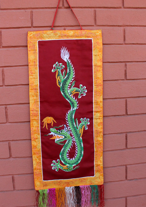 Dragon Embroidery Wall Hanging Banner - nepacrafts