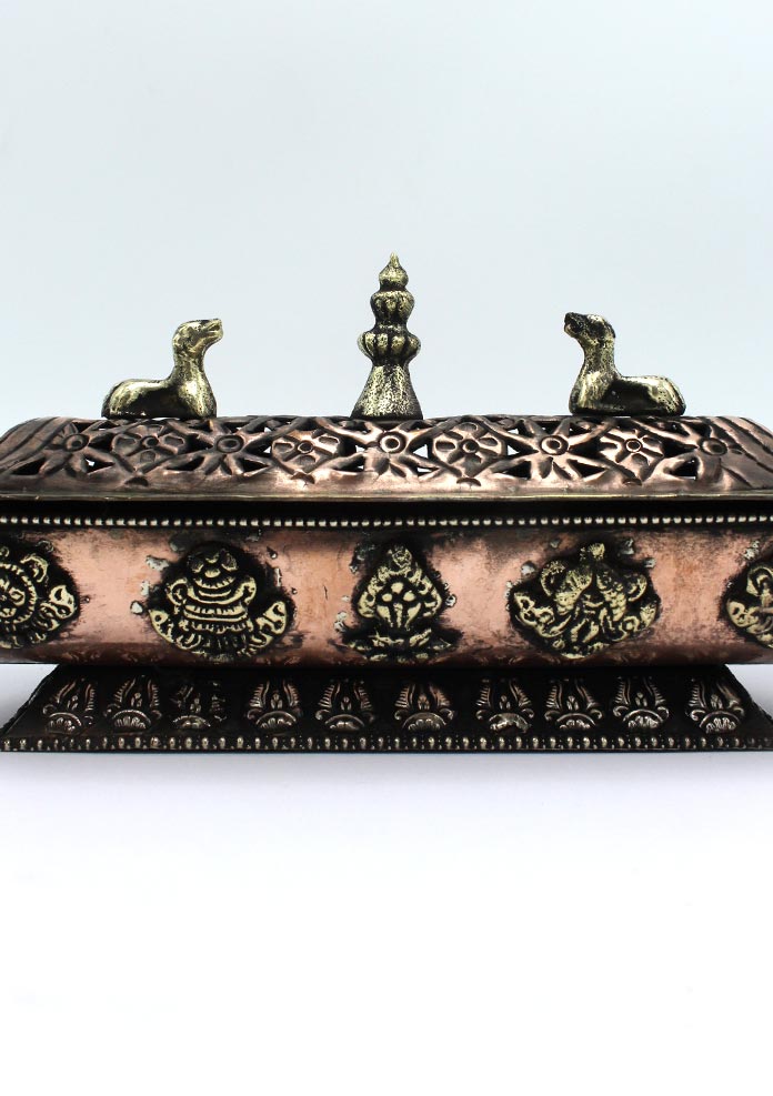 Tibetan Eight Auspicious Symbols Potala Copper Incense burner